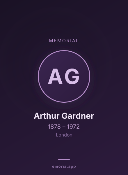 Memorial portrait of Arthur Gardner