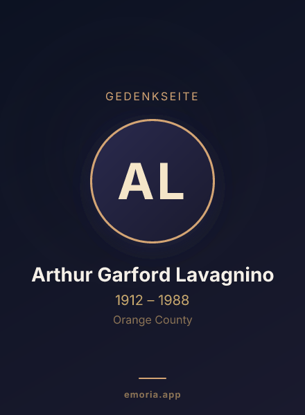 Gedenkportrait von Arthur Garford Lavagnino