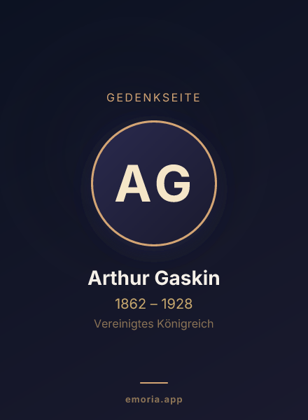 Gedenkportrait von Arthur Gaskin