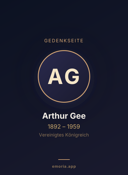 Gedenkportrait von Arthur Gee