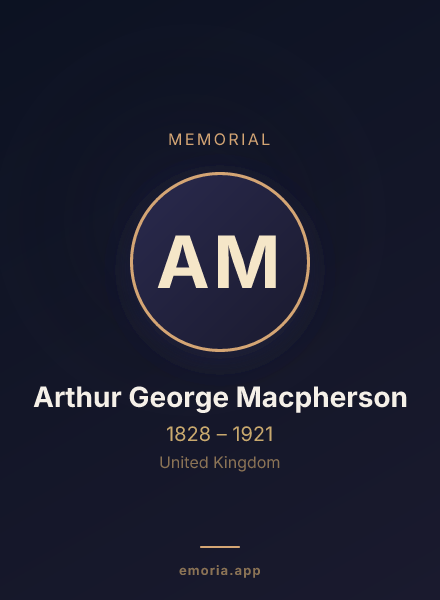 Memorial portrait of Arthur George Macpherson
