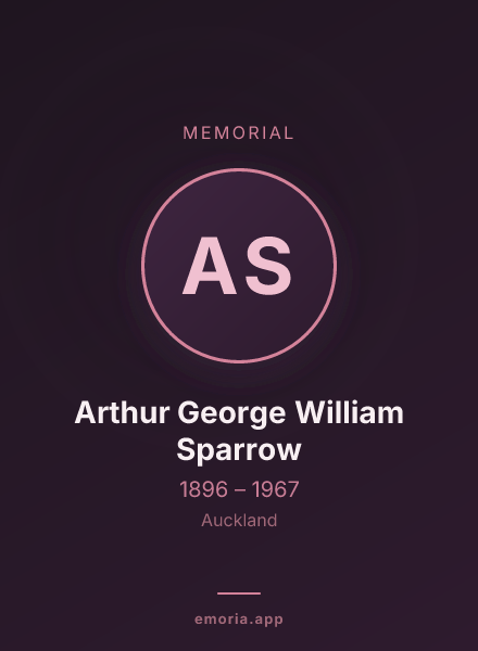 Memorial portrait of Arthur George William Sparrow