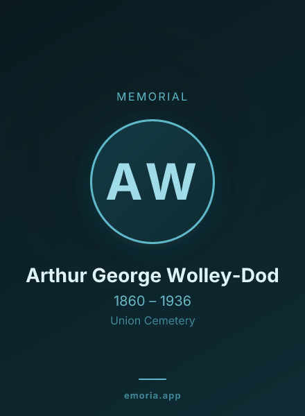 Memorial portrait of Arthur George Wolley-Dod