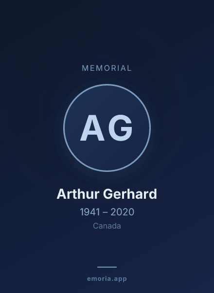 Memorial portrait of Arthur Gerhard