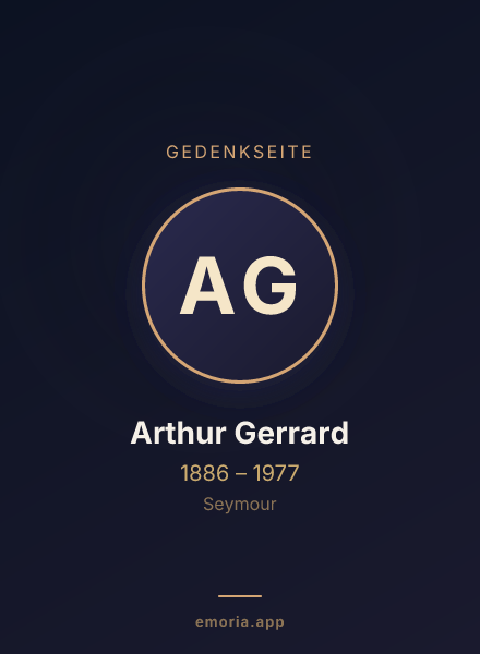 Gedenkportrait von Arthur Gerrard