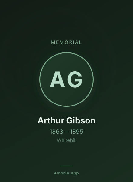 Memorial portrait of Arthur Gibson