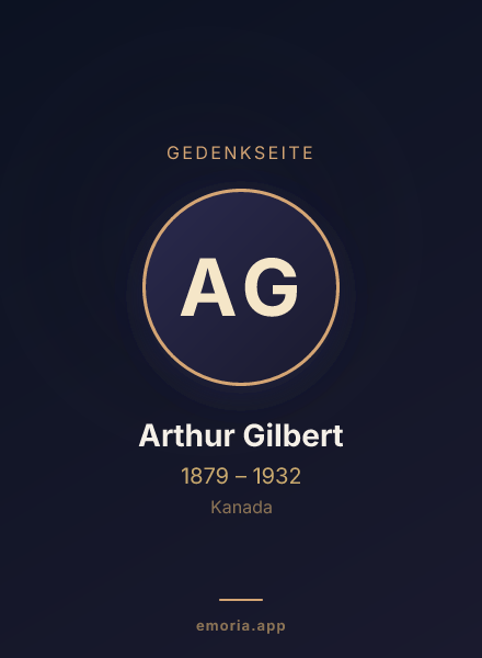 Gedenkportrait von Arthur Gilbert