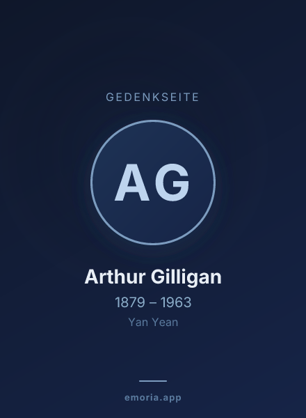 Gedenkportrait von Arthur Gilligan