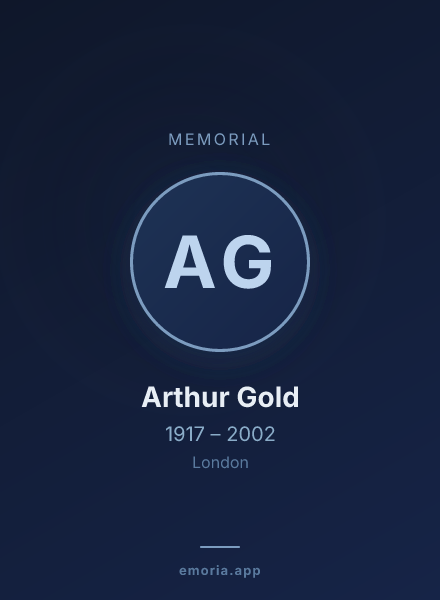 Memorial portrait of Arthur Gold