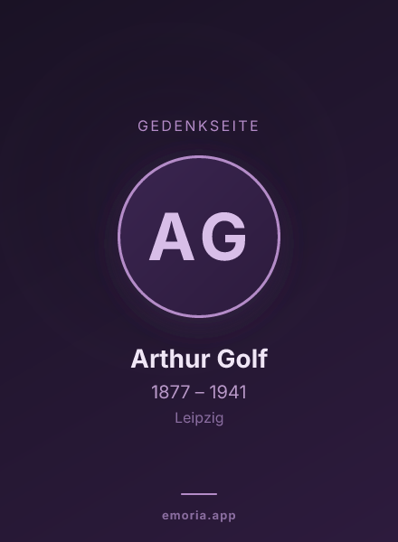 Gedenkportrait von Arthur Golf