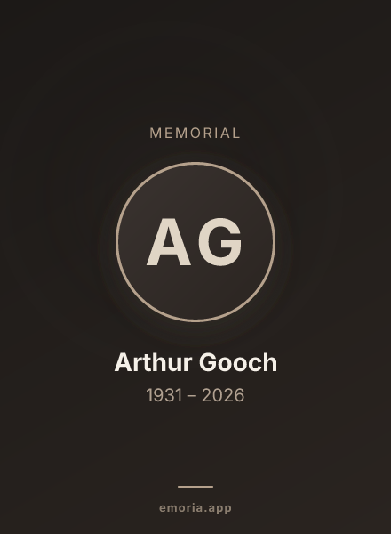 Memorial portrait of Arthur Gooch