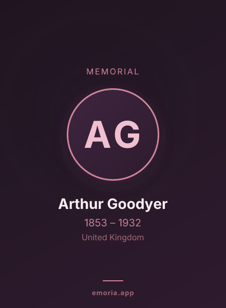 Memorial portrait of Arthur Goodyer