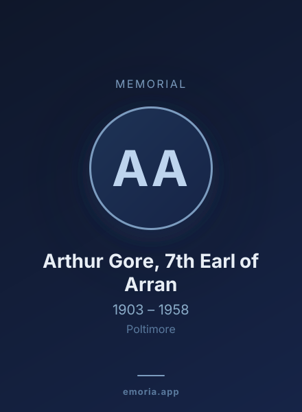 Memorial portrait of Arthur Gore, 7th Earl of Arran