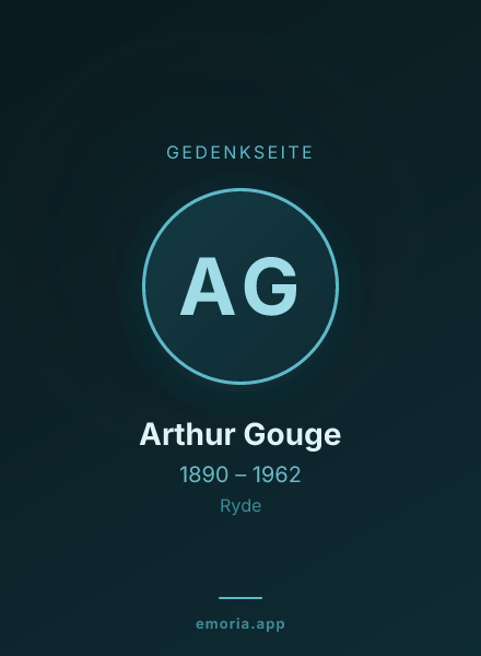 Gedenkportrait von Arthur Gouge