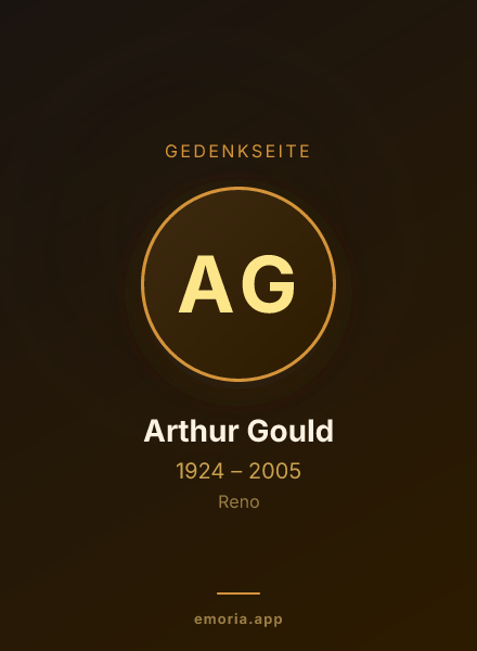 Gedenkportrait von Arthur Gould