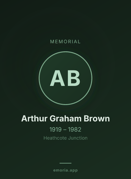 Memorial portrait of Arthur Graham Brown