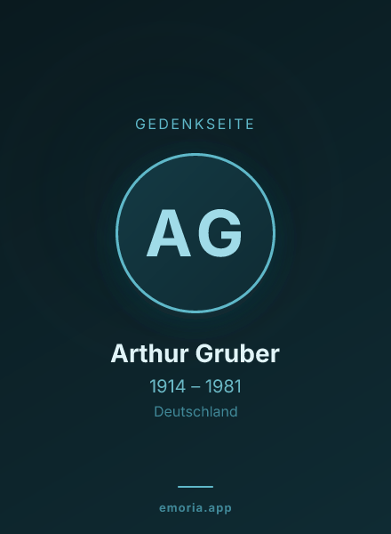 Gedenkportrait von Arthur Gruber