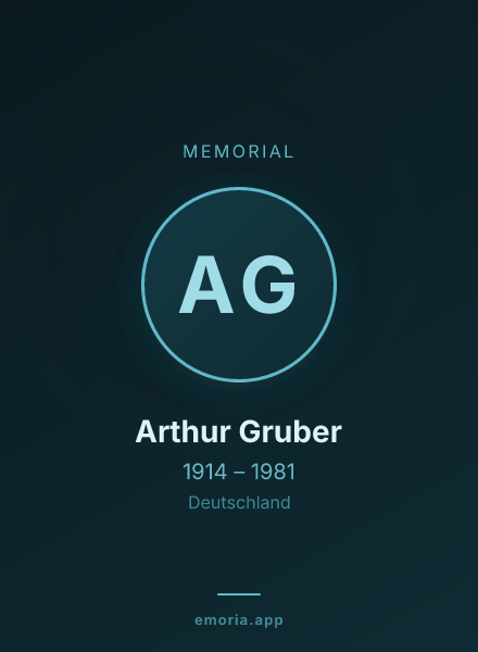 Memorial portrait of Arthur Gruber