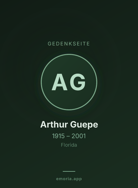 Gedenkportrait von Arthur Guepe