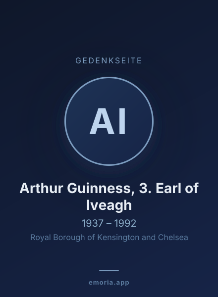 Gedenkportrait von Arthur Guinness, 3. Earl of Iveagh