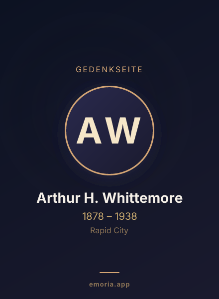 Gedenkportrait von Arthur H. Whittemore