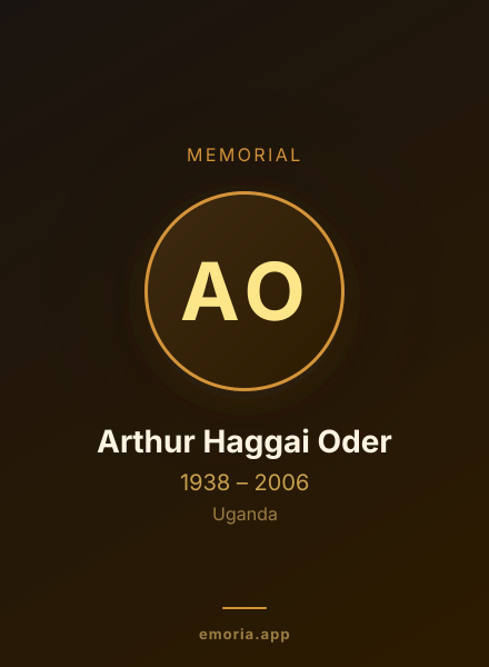 Memorial portrait of Arthur Haggai Oder