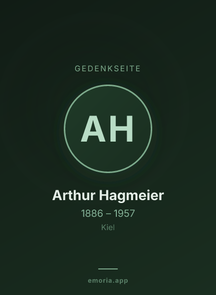 Gedenkportrait von Arthur Hagmeier