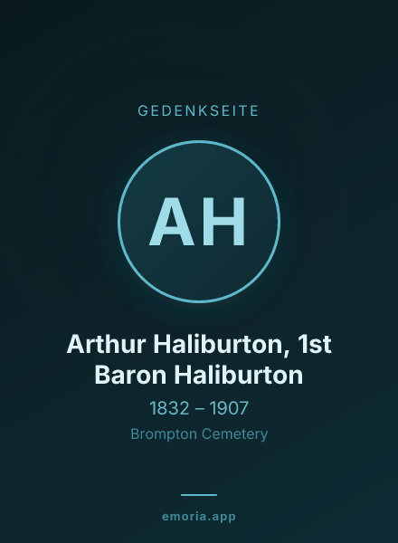 Gedenkportrait von Arthur Haliburton, 1st Baron Haliburton