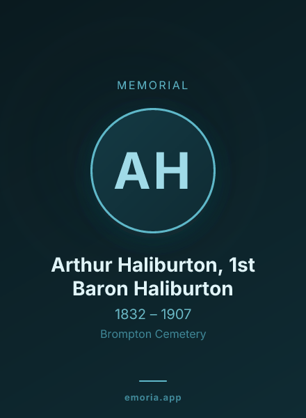 Memorial portrait of Arthur Haliburton, 1st Baron Haliburton