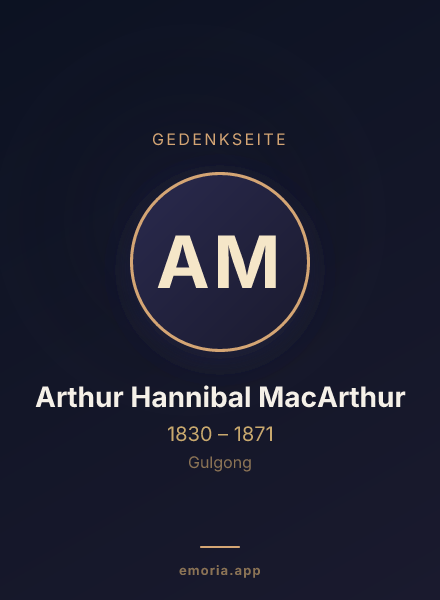Gedenkportrait von Arthur Hannibal MacArthur