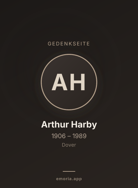 Gedenkportrait von Arthur Harby