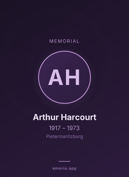 Memorial portrait of Arthur Harcourt