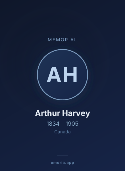Memorial portrait of Arthur Harvey