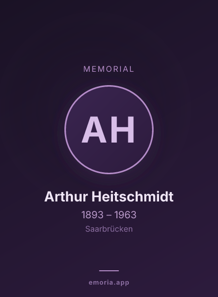 Memorial portrait of Arthur Heitschmidt