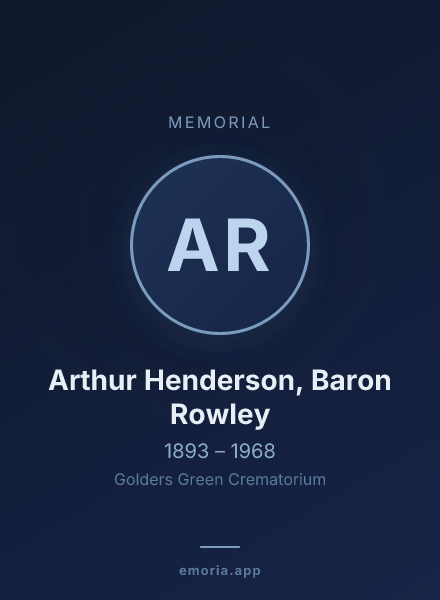 Memorial portrait of Arthur Henderson, Baron Rowley