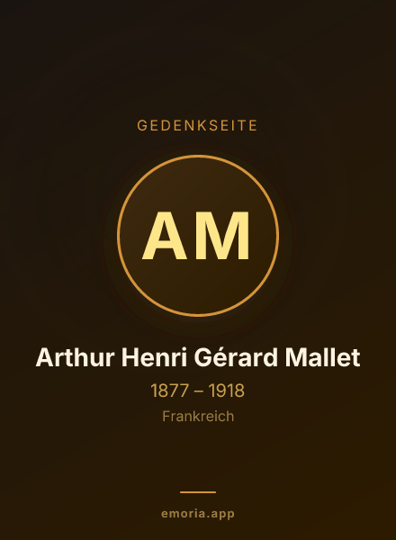 Gedenkportrait von Arthur Henri Gérard Mallet