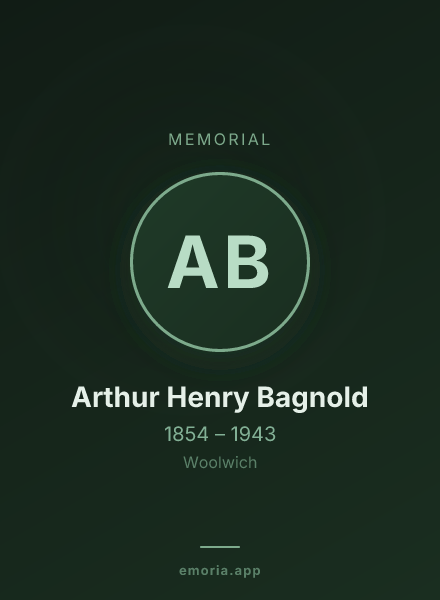 Memorial portrait of Arthur Henry Bagnold