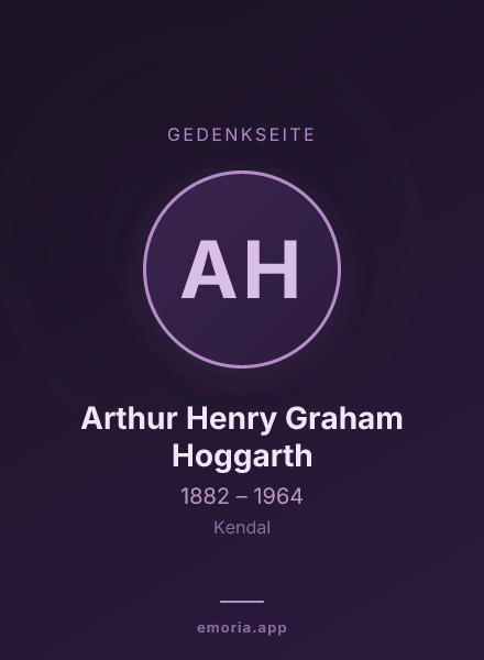 Gedenkportrait von Arthur Henry Graham Hoggarth
