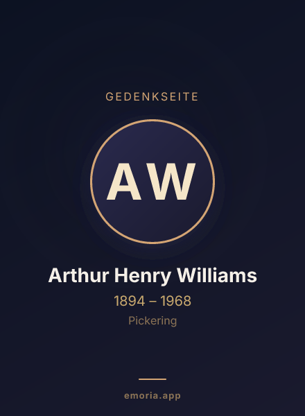 Gedenkportrait von Arthur Henry Williams