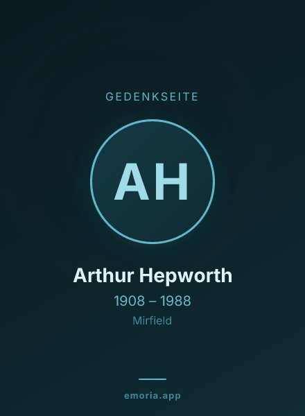 Gedenkportrait von Arthur Hepworth