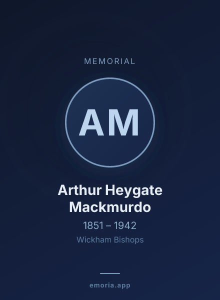 Memorial portrait of Arthur Heygate Mackmurdo