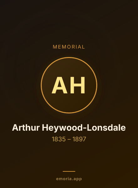 Memorial portrait of Arthur Heywood-Lonsdale