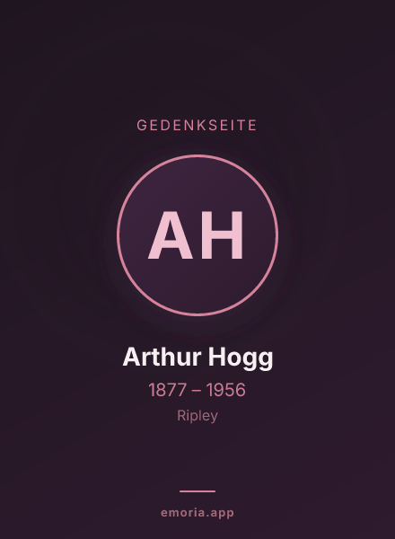 Gedenkportrait von Arthur Hogg