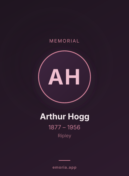 Memorial portrait of Arthur Hogg