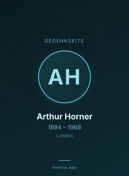 Gedenkportrait von Arthur Horner