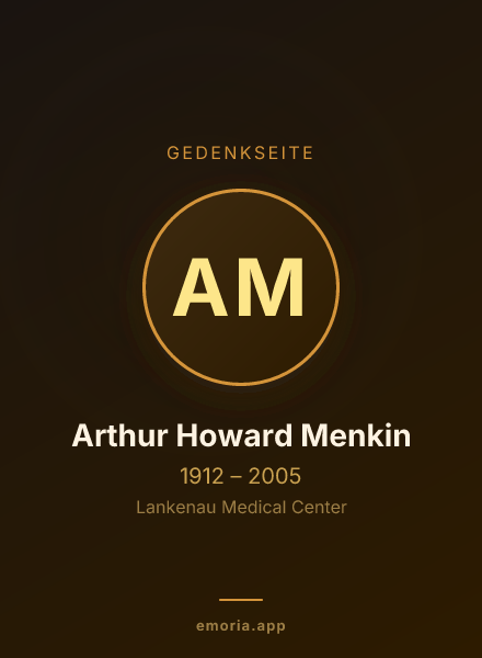 Gedenkportrait von Arthur Howard Menkin
