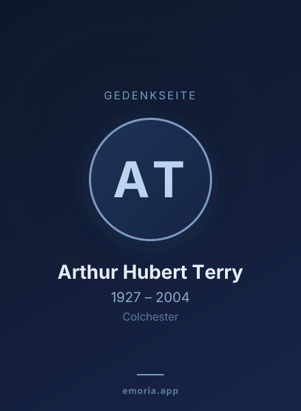 Gedenkportrait von Arthur Hubert Terry