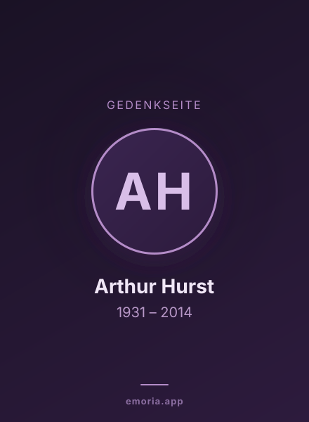 Gedenkportrait von Arthur Hurst