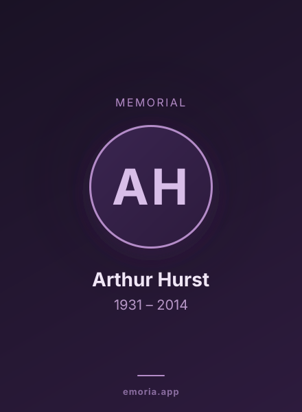 Memorial portrait of Arthur Hurst