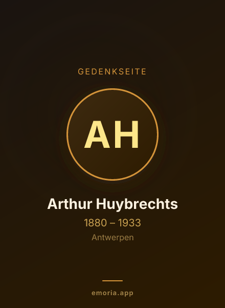 Gedenkportrait von Arthur Huybrechts